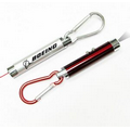 Laser Pointer and Dual Super Bright LED Flashlights Built In with Carabiner